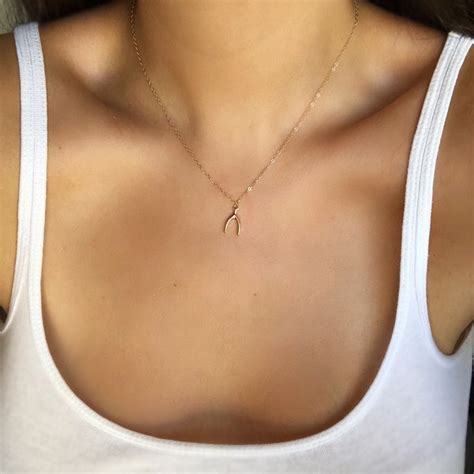 Wishbone Necklace - Etsy