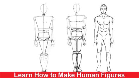 Human Figure Drawing Step by Step (part -1) (Hindi/Urdu) - YouTube