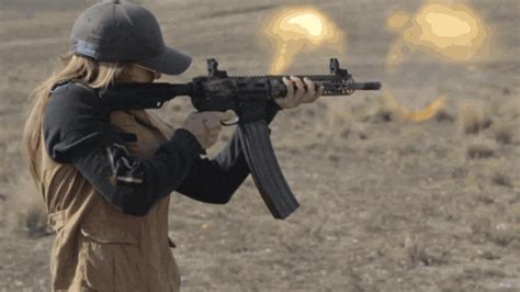 Download Gun Rifle Weapon Assault Rifle Woman Girls & Guns Gif - Gif Abyss