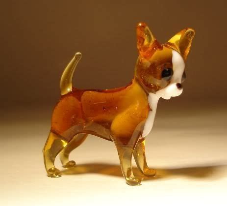 Blown Glass "Murano" Art Animal Figurine Dog Chihuahua | Glass blowing ...