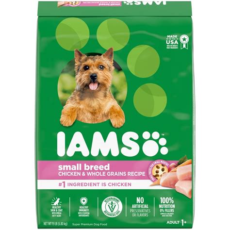 IAMS Small & Toy Breed Adult Dry Dog Food for Small Dogs with Real Chicken, 15 lb. Bag - Walmart ...