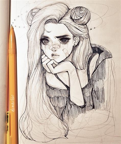 4,050 Likes, 32 Comments - ☘ Lisa Moran (@demachic) on Instagram: “Tough girl😡💕 rough sketch ...