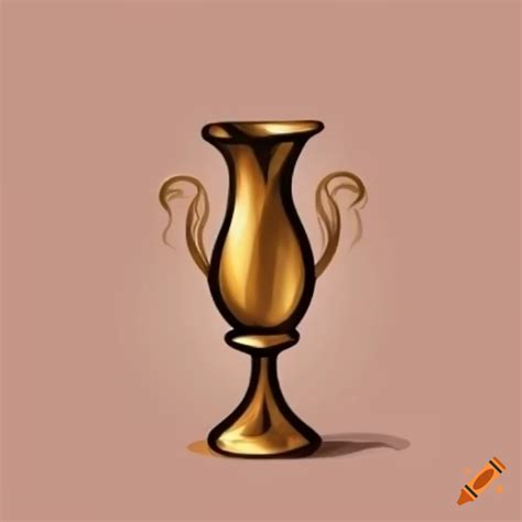 Golden vase on a white background on Craiyon