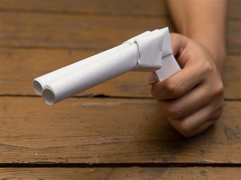 How to Make a Simple Paper Gun (with Pictures) - wikiHow