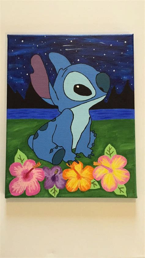 DIY Stitch painting from Lilo & Stitch. Disney inspired canvas painting ...