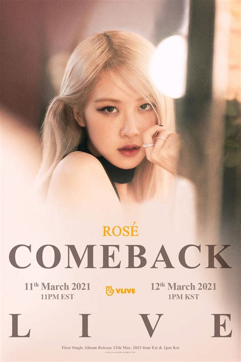 BLACKPINK's Rosé reveals new poster for her solo debut live with fans ...