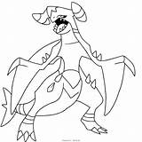 Garchomp From The Fourth Generation Of Pokémon coloring page sketch template