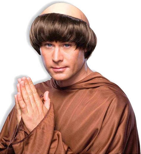 Amazon.com: Forum Novelties mens Polyester Monk Wig With Tonsure Party Supplies, Brown, One Size ...