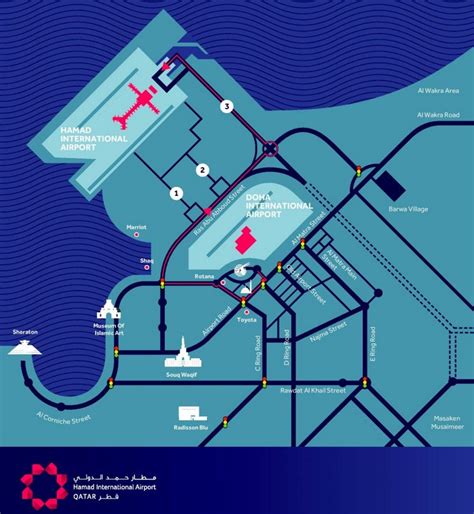 Doha Airport (Hamad) Location Map - Ontheworldmap.com