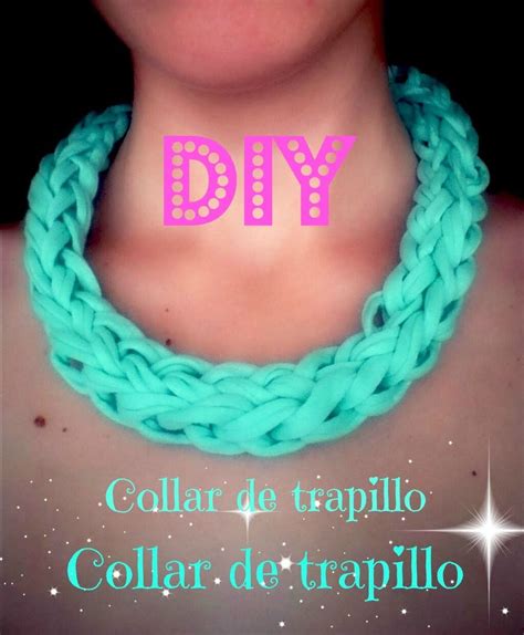 DIY Collar de trapillo en 5 minutos.5 minutes Necklace Fabric Jewelry, Crochet Jewelry, Crochet ...