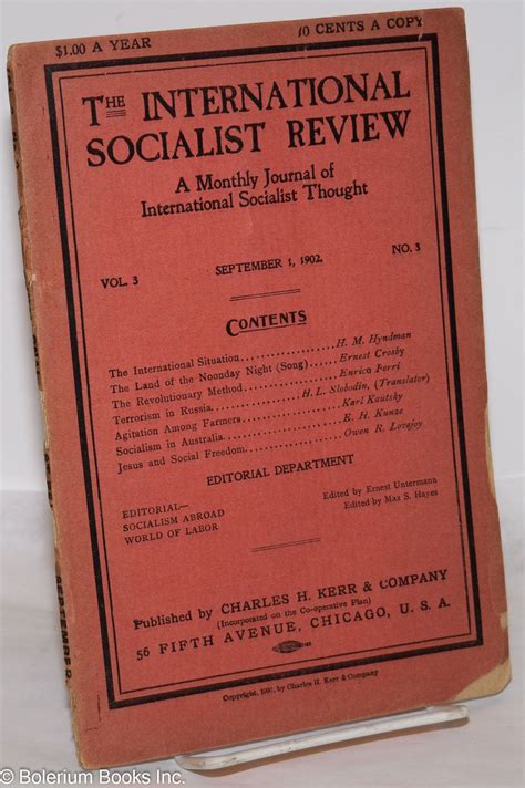 The international socialist review, a monthly journal of international socialist thought. Vol. 3 ...