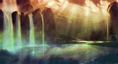 More tranquil waterfalls by Kamikaye on Newgrounds