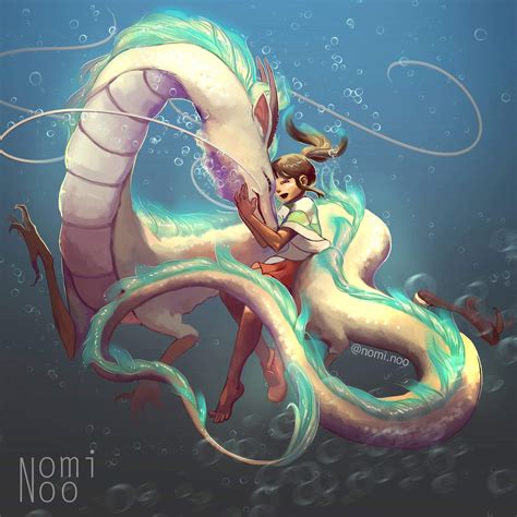 [OC FANART] My original fanart of Chihiro and Haku from Spirited Away ...