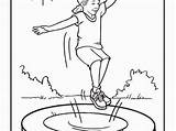 Trampoline Pages Coloring sketch template