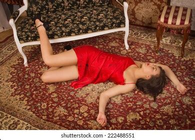 Crime Scene Simulation Lifeless Woman Luxurious Stock Photo 222488551 ...