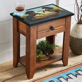 Rustic End Tables: Wild Beauty Horse Side Table | Lone Star Western Decor