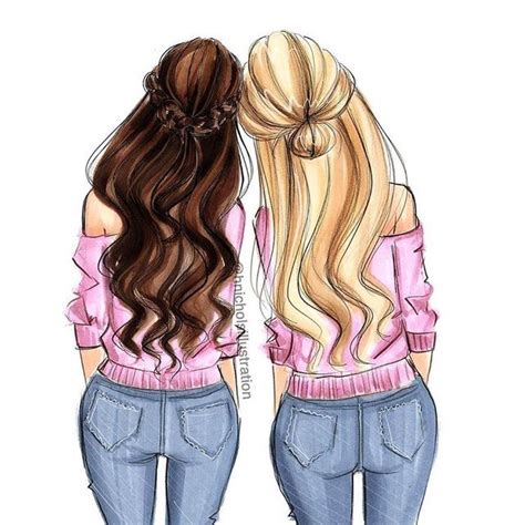 Best Friends in 2020 | Drawings of friends, Best friend drawings, Bff ...