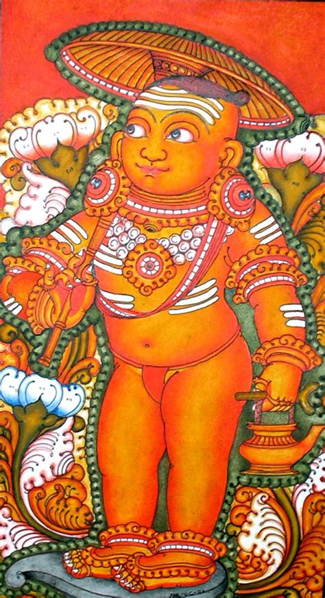 Vamana Avatar, Kerala mural painting | Kerala mural painting, Mural painting, Madhubani painting