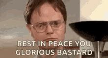 Pour One Out Rest In Peace Dwight Schrute GIF | GIFDB.com