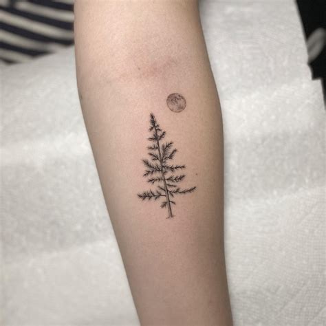 Tiny Pine Tree Tattoo