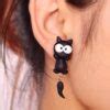 Cute Hanging Cat Earrings - GEEKYGET