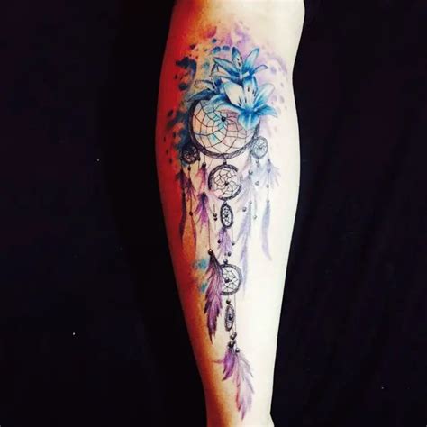 25 Colorful Dream Catcher Tattoo That Will be Uniquely Your Own