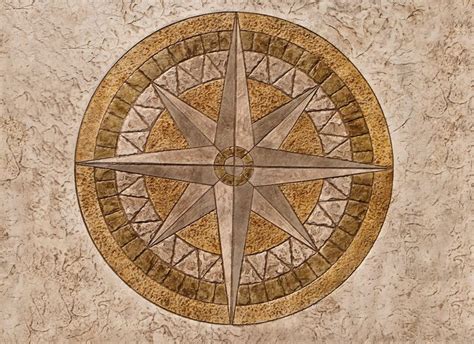 Butterfield Color, Inc. Compass Medallion Stamps in Decorative Concrete | Medallion, Compass ...