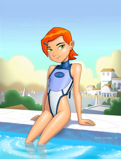 Gwen at poolside by DrewGardner on DeviantArt