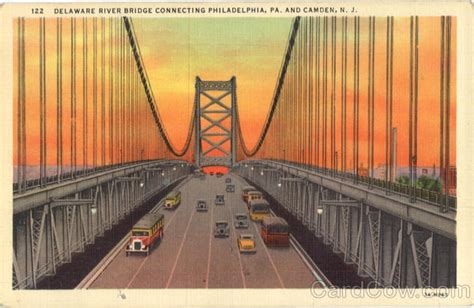 Delaware River Bridge Connecting Philadelphia Pa. and Camden, NJ