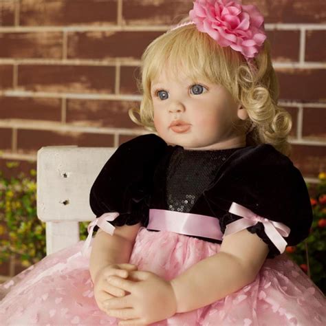 NPK 24" Reborn Baby Dolls Soft Cloth Body Toddler Girl Doll Real Size Look Lifelike Doll - Alimart