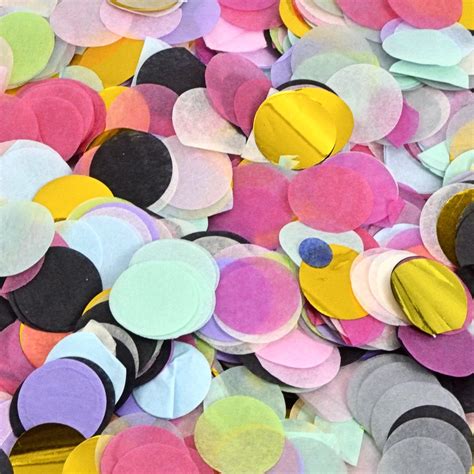 10g Round Tissue Paper Confetti 1&2.5cm Bright Colors Sprinkles For Balloon Decor Wedding ...