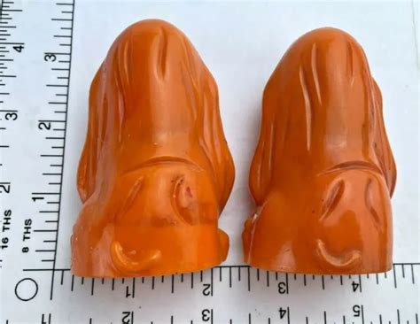 VINTAGE BASSET HOUND Blood Dogs Puppies Salt and Pepper Shakers Hong ...