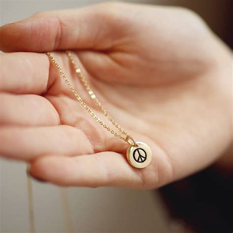 Peace Symbol Necklace By J&S Jewellery