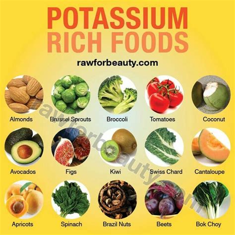 Potassium Rich Foods | Potassium rich foods, High potassium foods, Potassium foods