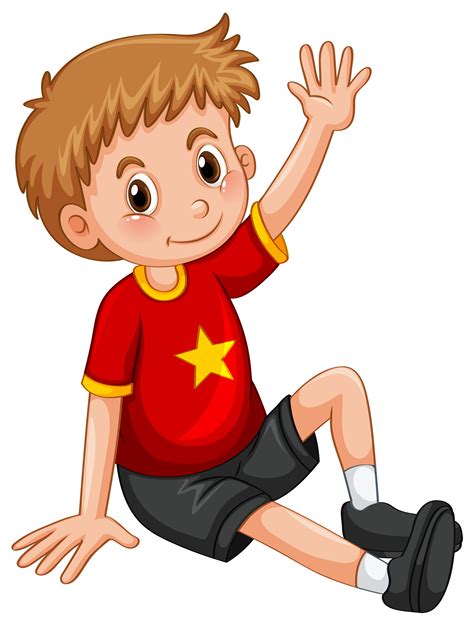 Cartoon Boy Waving Hand Royalty Free Vector Image - vrogue.co