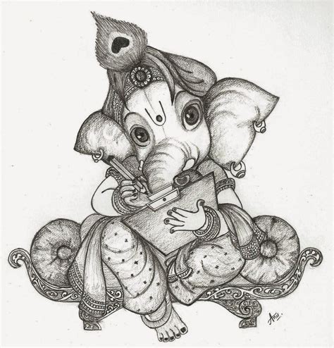 Ganesh Pencil Drawing at PaintingValley.com | Explore collection of Ganesh Pencil Drawing