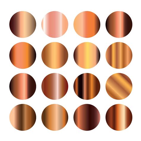 Bronze Metal Gradient set collection Shin Luxury Bright 4542844 Vector Art at Vecteezy