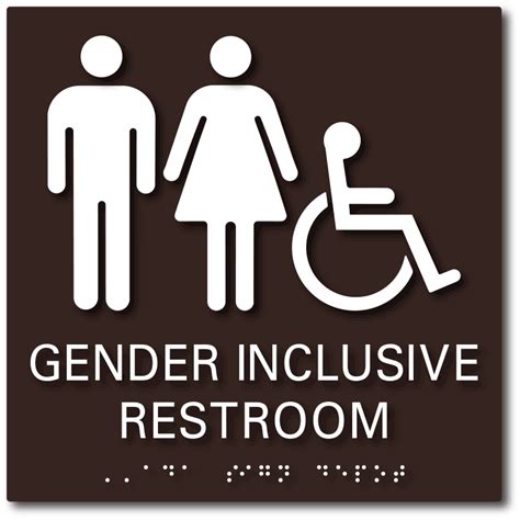 Gender Inclusive Accessible Restroom Tactile Braille ADA Signs – ADA Sign Depot