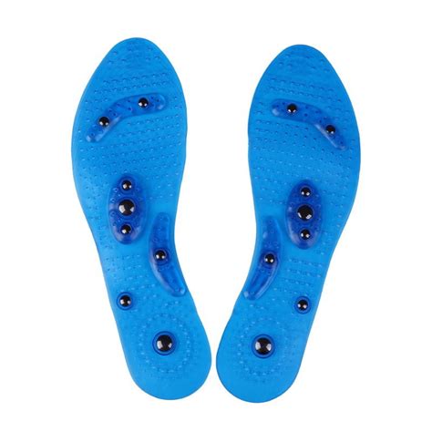 Foot Acupressure Magnetic Massaging Insoles - Reflexology Pain Plantar ...