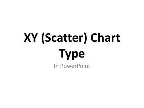 XY (Scatter) Chart Type in PowerPoint