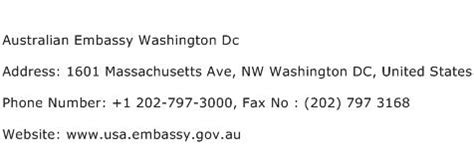 Australian Embassy Washington Dc Address, Contact Number of Australian ...