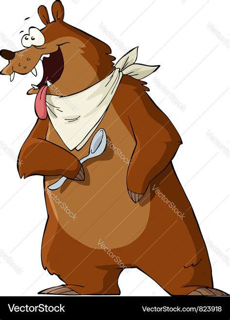 Hungry bear Royalty Free Vector Image - VectorStock