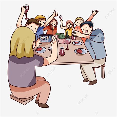 Gatherings PNG Transparent, Hand Drawn Cartoon Friends Gathering Scenes Colleagues Gathering ...