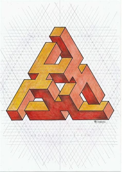 Impossible Graph Paper Drawings, Graph Paper Art, 3d Drawings ...