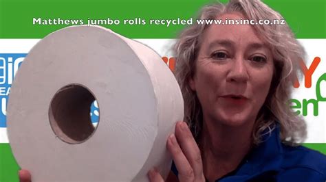 Matthews jumbo toilet rolls recycled paper - YouTube