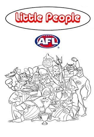 Afl Football Colouring Sheets | Football coloring pages, Afl, Coloring pages