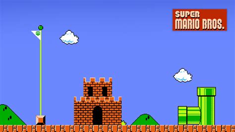 Super Mario Bros level ending - Virtual Backgrounds