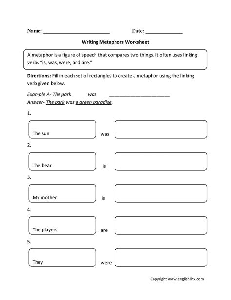 Metaphor Worksheets Pdf — db-excel.com