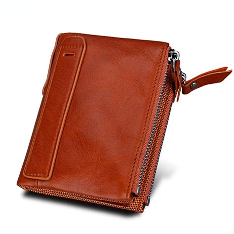 Mens Leather Bifold Wallet With Coin Pocket Men | semashow.com