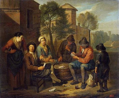 Peasants Playing Cards by Norbert van Bloemen | Sifting The Past